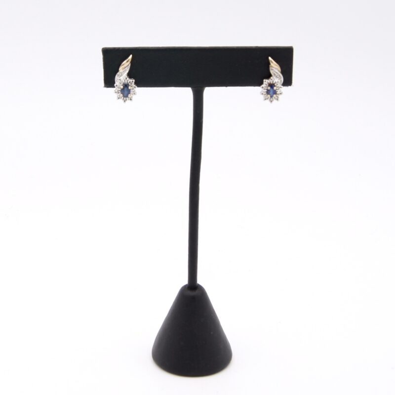 10kt Sapphire & Diamond Earrings