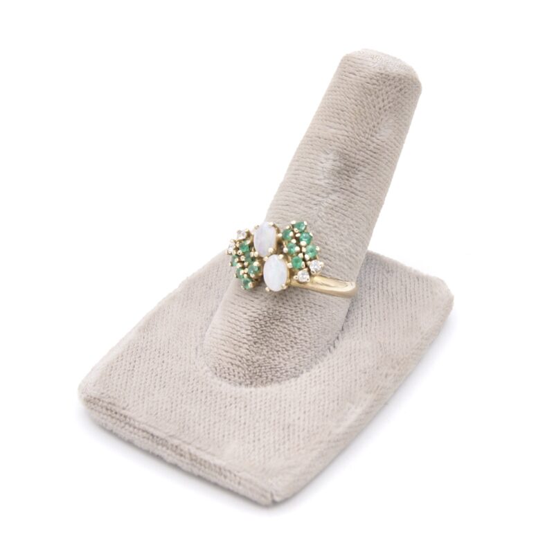 14kt Gold, Opal & Emerald Ring