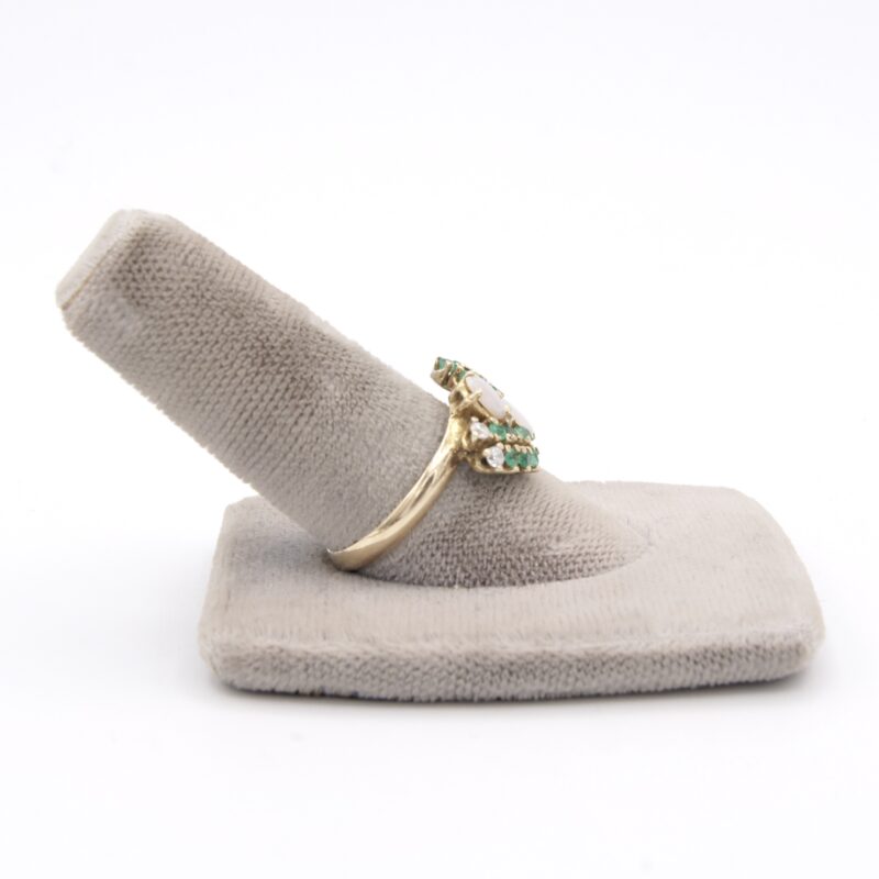 14kt Gold, Opal & Emerald Ring